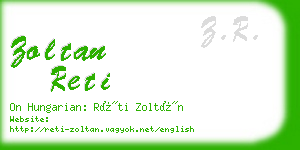 zoltan reti business card